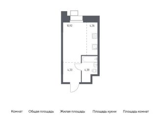 Квартира на продажу студия, 23.3 м2, поселение Мосрентген, многофункциональный комплекс Тропарево Парк, к2.4