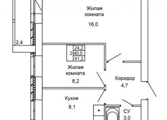 Продам 2-комнатную квартиру, 41.2 м2, Волгоград, ЖК Колизей