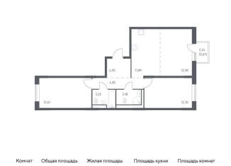 Продам двухкомнатную квартиру, 67 м2, Ленинградская область, жилой комплекс Квартал Лаголово, 1