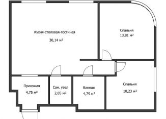 Продаю 2-ком. квартиру, 66.3 м2, Москва, Дмитровский проезд, 1, ЖК Д1