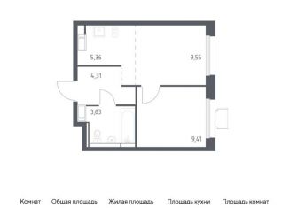 Продаю однокомнатную квартиру, 32.5 м2, Московская область, жилой комплекс Томилино Парк, к5.4