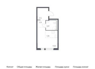 Квартира на продажу студия, 26.1 м2, деревня Новосаратовка