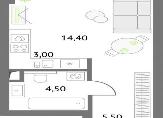 Продам квартиру студию, 27.4 м2, Москва, Огородный проезд, 4с1, метро Бутырская