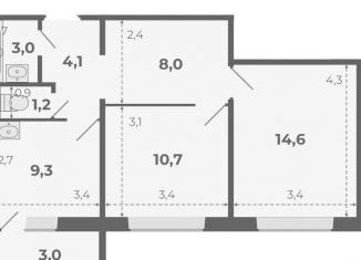 Продается двухкомнатная квартира, 53.9 м2, железнодорожная станция Чернец, железнодорожная станция Чернец, 5