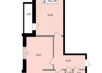 2-ком. квартира на продажу, 59 м2, Краснодар, улица имени Ф.И. Шаляпина, 30/1лит1, Прикубанский округ