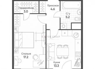 Продаю 1-комнатную квартиру, 44.5 м2, Новосибирская область, жилой комплекс Счастье в Кольцово, 1