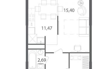 Продажа 1-ком. квартиры, 43.8 м2, Волгоград, Ворошиловский район