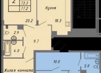 Продается 2-комнатная квартира, 77.2 м2, Новочебоксарск, Советская улица, поз27