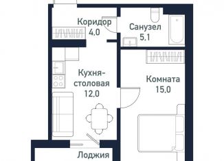 Продам однокомнатную квартиру, 36.1 м2, Челябинская область, улица имени Ефрейтора Потехина, 2