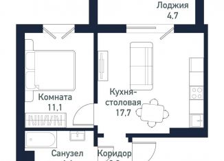 Продается 1-ком. квартира, 35.2 м2, Челябинск, Советский район, площадь Революции