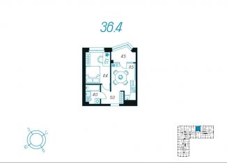 Продам однокомнатную квартиру, 36.4 м2, Тула, улица Михеева, 9