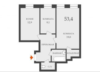 Продаю двухкомнатную квартиру, 53.4 м2, Москва, Панфиловский переулок, 5, район Арбат