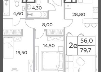 Продаю трехкомнатную квартиру, 79.7 м2, Москва, метро Раменки, проспект Генерала Дорохова, вл1к1