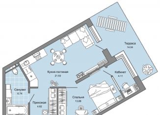 Продам 2-комнатную квартиру, 55 м2, Екатеринбург