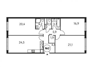 Продам 3-комнатную квартиру, 105.4 м2, Москва, Винницкая улица, 8к4