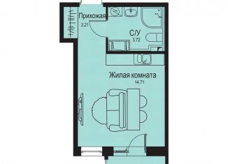 Продам квартиру студию, 22.4 м2, деревня Новосергиевка