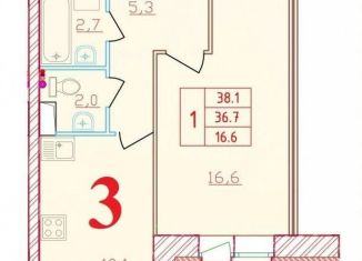 Продаю 1-комнатную квартиру, 38.1 м2, Всеволожск, Северная улица, 20