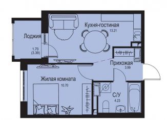 Однокомнатная квартира на продажу, 33.8 м2, деревня Новосергиевка