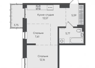 Продам 1-комнатную квартиру, 48.5 м2, Иркутская область