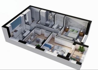 3-комнатная квартира на продажу, 69.7 м2, Кострома