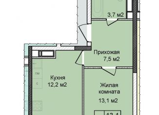 Продажа однокомнатной квартиры, 37.4 м2, Нижний Новгород, жилой комплекс Цветы-2, 1, Советский район