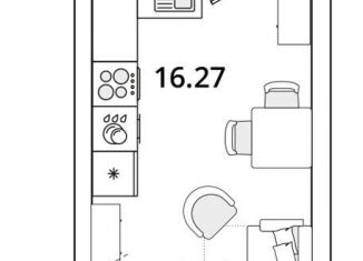 Продаю квартиру студию, 25.3 м2, Санкт-Петербург, муниципальный округ Финляндский