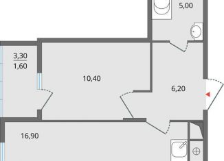 Продается двухкомнатная квартира, 47.1 м2, Липецк, ЖК Атмосфера