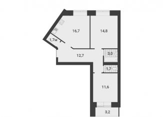 Продам двухкомнатную квартиру, 63.8 м2, Вологодская область, улица Воровского, 84к1