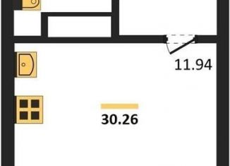 Продам квартиру студию, 30.3 м2, Новосибирск, Ипподромская улица, 1/1, метро Площадь Ленина