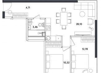 Продажа 3-ком. квартиры, 59.4 м2, Москва, Окружной проезд, 10Г, ЖК Измайловский Парк