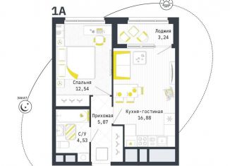 Продам 1-комнатную квартиру, 40.6 м2, Рязань, Шереметьевская улица, 12к4