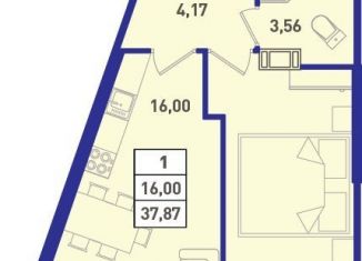 Продажа однокомнатной квартиры, 38 м2, Мурино, ЖК Ромашки, улица Шоссе в Лаврики, 64к4