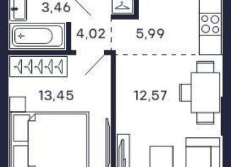 Продаю 1-комнатную квартиру, 39.5 м2, Красногорск, ЖК Тетрис