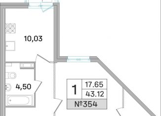 Продам 1-комнатную квартиру, 43.1 м2, Королёв, улица Калинина, 11