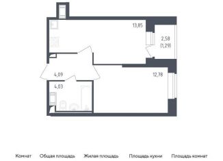 Продается 1-ком. квартира, 36 м2, Санкт-Петербург, жилой комплекс Живи в Рыбацком, 4, ЖК Живи в Рыбацком