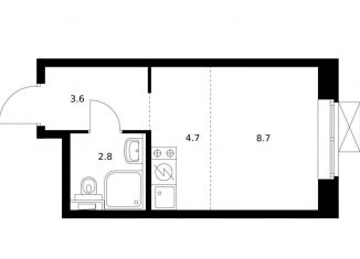 Квартира на продажу студия, 19.8 м2, Екатеринбург, ЖК Космонавтов 11, жилой комплекс Космонавтов 11, 4.2