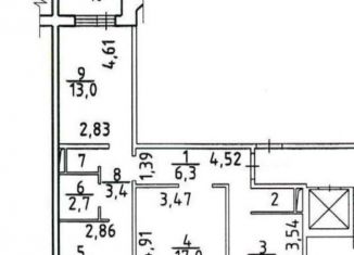 Продажа трехкомнатной квартиры, 66 м2, Новосибирск, Ельцовская улица, метро Гагаринская