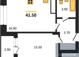 Продаю однокомнатную квартиру, 41.5 м2, Воронеж, бульвар Содружества, 1, Железнодорожный район