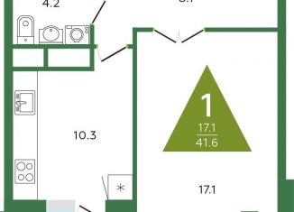 Продаю 1-комнатную квартиру, 39.7 м2, Ногинск, Шибаевская улица, 1