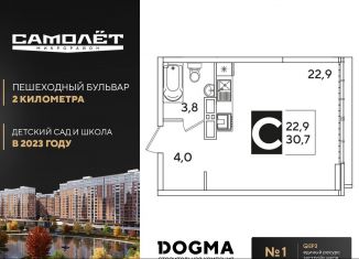 Продажа квартиры студии, 30.7 м2, Краснодар