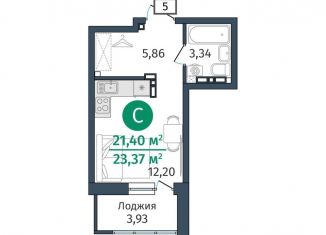 Продается однокомнатная квартира, 21.4 м2, деревня Дударева