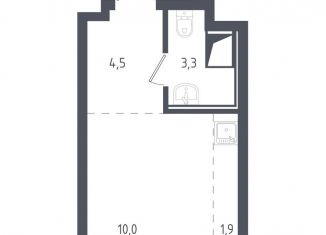 Продам квартиру студию, 19.7 м2, Люберцы, жилой комплекс Люберцы 2020, к67