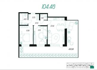 2-комнатная квартира на продажу, 104.5 м2, Тульская область