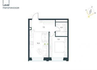 Продажа 1-комнатной квартиры, 33.6 м2, Москва, метро Коломенская, Нагатинская набережная, 10Ас3