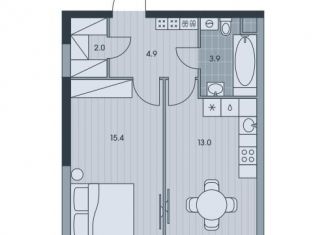 Продажа 1-комнатной квартиры, 39.2 м2, Москва, Обручевский район