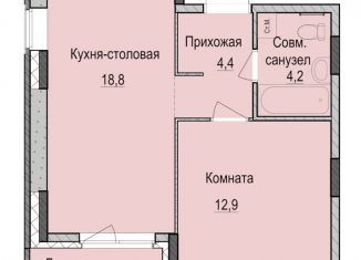 Продается 1-комнатная квартира, 40.3 м2, Казань