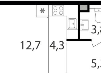 Квартира на продажу студия, 26.1 м2, Москва, Савёловский район, жилой комплекс Петровский Парк 2, к1