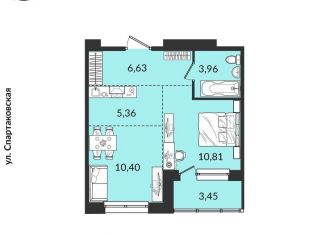 Продажа 2-комнатной квартиры, 44.4 м2, Иркутск