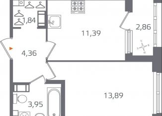 Продажа 1-комнатной квартиры, 36.9 м2, Санкт-Петербург, метро Площадь Мужества