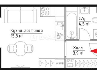 Продаю квартиру студию, 23.7 м2, Москва, ЖК Павелецкая Сити